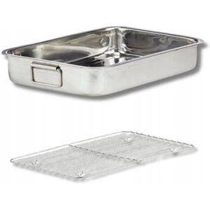 Inny producent Naczynie Do Pieczenia Z Uchwytami Plus Ruszt Xl Stal Nierdzewna 43X31Cm Inny producent Naczynie Do Pieczenia Z Uchwytami Plus Ruszt Xl Stal Nierdzewna 43X31Cm
