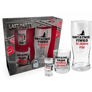 Inny producent Niezbędnik Kawalerski, Zestaw: Szklanka Do Piwa 400Ml, Szklanka Do Whisky 270Ml, Kieliszek Do Wódki 35Ml Inny producent Niezbędnik Kawalerski, Zestaw: Szklanka Do Piwa 400Ml, Szklanka Do Whisky 270Ml, Kieliszek Do Wódki 35Ml