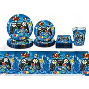 Inny producent Oro Party Zestaw Dekoracji na stół Game On talerzyki kubki serwetki obrus Inny producent Oro Party Zestaw Dekoracji na stół Game On talerzyki kubki serwetki obrus