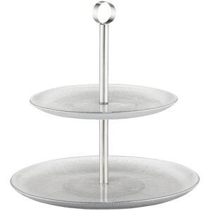 Patera dwupoziomowa Serve 27 cm srebrna AMBITION Patera dwupoziomowa Serve 27 cm srebrna AMBITION