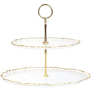 Patera LISALA dwupoziomowa transparentna 21 cm i 28 cm HOMLA Patera LISALA dwupoziomowa transparentna 21 cm i 28 cm HOMLA