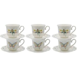 ART Pl Papillon Kpl. 6 Filiżanek Ze Spodkiem 220Ml ART Pl Papillon Kpl. 6 Filiżanek Ze Spodkiem 220Ml