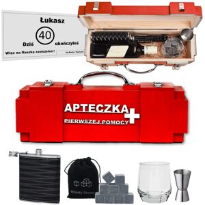 Can-Bar PREZENT dla LEKARZA podziękowanie niezbędnik apteczka dla mężczyzny MASYWNA ZESTAW VIP piersiówka + kamienie lodowe + szklanka + kieliszek Can-Bar PREZENT dla LEKARZA podziękowanie niezbędnik apteczka dla mężczyzny MASYWNA ZESTAW VIP piersiówka + kamienie lodowe + szklanka + kieliszek