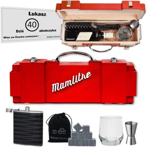 Can-Bar PREZENT dla MECHANIKA skrzynka PERSONALIZOWANA z grawerem 18-99 DREWNIANA piersiówka + kamienie lodowe + szklanka + kieliszek Can-Bar PREZENT dla MECHANIKA skrzynka PERSONALIZOWANA z grawerem 18-99 DREWNIANA piersiówka + kamienie lodowe + szklanka + kieliszek