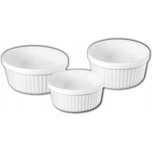 Wilmax England Ramekiny zestaw porcelana biała Wilmax WL-996122/3C Wilmax England Ramekiny zestaw porcelana biała Wilmax WL-996122/3C