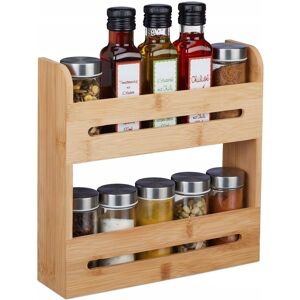 Inny producent RELAXDAYS Półka Na Przyprawy Bambusowa 2 Poziomy 25x25x7cm Inny producent RELAXDAYS Półka Na Przyprawy Bambusowa 2 Poziomy 25x25x7cm