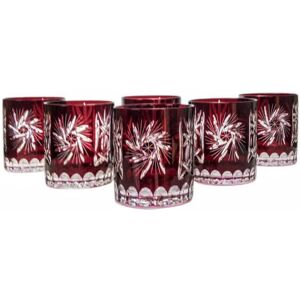 Inny producent Rubinowe kryształowe szklanki do whisky 280 ml Młynek Oliwka Inny producent Rubinowe kryształowe szklanki do whisky 280 ml Młynek Oliwka