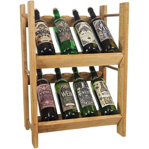 Inny producent Stojak na 8 butelek wina regał drewniany jasny dąb leżak na alkohol Inny producent Stojak na 8 butelek wina regał drewniany jasny dąb leżak na alkohol