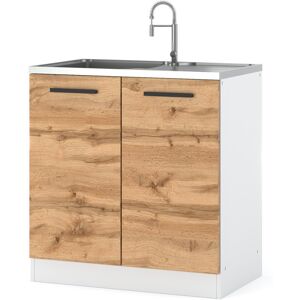 Hurtownia Mebli Szafka Kuchenna Stojąca Pod Zlew Modułowa 80cm Blande Biała Wotan Hurtownia Mebli Szafka Kuchenna Stojąca Pod Zlew Modułowa 80cm Blande Biała Wotan