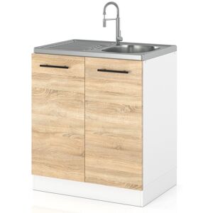 Hurtownia Mebli szafka kuchenna stojąca pod zlewozmywak modułowa 60cm spremium dąb sonoma Hurtownia Mebli szafka kuchenna stojąca pod zlewozmywak modułowa 60cm spremium dąb sonoma