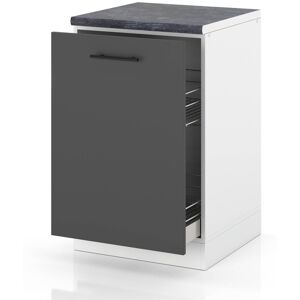 Hurtownia Mebli Szafka Kuchenna Stojąca Z Blatem Szafka Cargo 50cm Spremium Szary Mat Hurtownia Mebli Szafka Kuchenna Stojąca Z Blatem Szafka Cargo 50cm Spremium Szary Mat