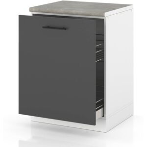 Hurtownia Mebli Szafka Kuchenna Stojąca Z Blatem Szafka Cargo 60cm Spremium Szary Mat Hurtownia Mebli Szafka Kuchenna Stojąca Z Blatem Szafka Cargo 60cm Spremium Szary Mat