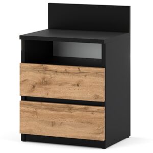 Hurtownia Mebli Szafka Nocna Dla Dzieci 2 Szuflady Stolik Loft Sypialnia Czarny Dąb Wotan Hurtownia Mebli Szafka Nocna Dla Dzieci 2 Szuflady Stolik Loft Sypialnia Czarny Dąb Wotan