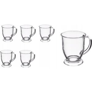 Banquet SZKLANKA KUBEK na latte kawę herbatę napoje duży 450 ml na stopce wysoka 6x Banquet SZKLANKA KUBEK na latte kawę herbatę napoje duży 450 ml na stopce wysoka 6x