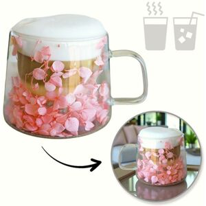 eCarla Szklanka termiczna z hortensją w środku 180 ml 1szt pudełko BEZ LOGO SZK74MOR eCarla Szklanka termiczna z hortensją w środku 180 ml 1szt pudełko BEZ LOGO SZK74MOR