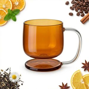 Sokomedica SZKLANKA Z PODKŁADKĄ EFEKT LEWITUJĄCY W POWIETRZU KUBEK BURSZTYN 300 ml Sokomedica SZKLANKA Z PODKŁADKĄ EFEKT LEWITUJĄCY W POWIETRZU KUBEK BURSZTYN 300 ml