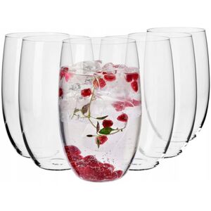 Bezmarkowe SZKLANKI DO WODY I NAPOJÓW wysokie 650ml zestaw 6 sztuk szklanka Bezmarkowe SZKLANKI DO WODY I NAPOJÓW wysokie 650ml zestaw 6 sztuk szklanka