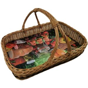 Inny producent Taca wiklinowa z uchwytem poprzecznym 50x35x29 cm Brązowa Inny producent Taca wiklinowa z uchwytem poprzecznym 50x35x29 cm Brązowa