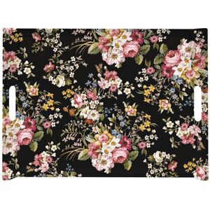Taca z uchwytami 52x37cm Nuova R2S Blooming Opulence czarny Taca z uchwytami 52x37cm Nuova R2S Blooming Opulence czarny
