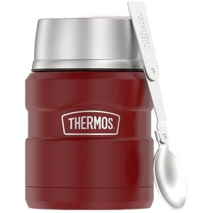 Thermos Termos na jedzenie z składaną łyżką i kubkiem – rustic red Thermos Termos na jedzenie z składaną łyżką i kubkiem – rustic red