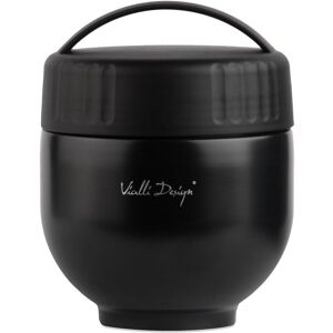 Vialli Design Termos z pojemnikiem i łyżką fuori 680 ml czarny 30299 Vialli Design Termos z pojemnikiem i łyżką fuori 680 ml czarny 30299
