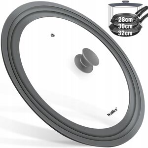 Inny producent WALFOS Pokrywka Uniwersalna Szklana 28-32cm Silikonowa Szara Inny producent WALFOS Pokrywka Uniwersalna Szklana 28-32cm Silikonowa Szara