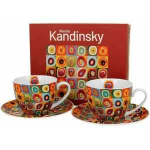 DUO Zestaw 2 filiżanek 270 ml ze spodkami porcelana do kawy i herbaty DUO Zestaw 2 filiżanek 270 ml ze spodkami porcelana do kawy i herbaty