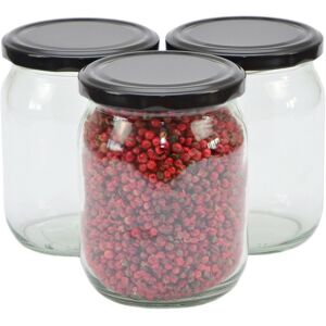 nieznany producent ZESTAW 20x SŁOIKI SZKLANE 540ML Z ZAKRĘTKAMI FI82 CZARNE NA OGÓRKI, MIÓD nieznany producent ZESTAW 20x SŁOIKI SZKLANE 540ML Z ZAKRĘTKAMI FI82 CZARNE NA OGÓRKI, MIÓD