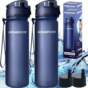 Inny producent Zestaw butelka na wodę z filtrem Aquaphor City granatowa 0,5l 2 szt Inny producent Zestaw butelka na wodę z filtrem Aquaphor City granatowa 0,5l 2 szt