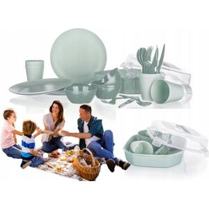 Banquet ZESTAW KEMPINGOWY PIKNIKOWY turystyczny dla 4 os. w pudełku talerz miska Banquet ZESTAW KEMPINGOWY PIKNIKOWY turystyczny dla 4 os. w pudełku talerz miska