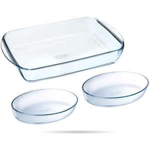 Zestaw Naczyń Żaroodpornych 3 Szt - 2,8 L + 0,7 L Pyrex Zestaw Naczyń Żaroodpornych 3 Szt - 2,8 L + 0,7 L Pyrex