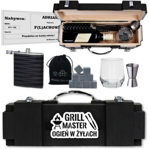 Can-Bar Zestaw Prezentowy PREMIUM Grill Master Piersiówka Szklanka Kamienie Kieliszek Prezent dla Szefa Kuchni Can-Bar Zestaw Prezentowy PREMIUM Grill Master Piersiówka Szklanka Kamienie Kieliszek Prezent dla Szefa Kuchni