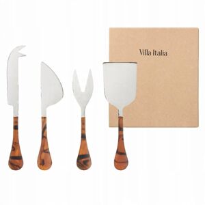 VILLA ITALIA Zestaw sztućców do sera 4 sztuki BARREL STP VILLA ITALIA Zestaw sztućców do sera 4 sztuki BARREL STP