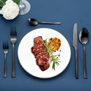 Inny producent Zestaw sztućców Hunnycook dla 6osób, 30sztuk, czarne sztućce ze stali Inny producent Zestaw sztućców Hunnycook dla 6osób, 30sztuk, czarne sztućce ze stali