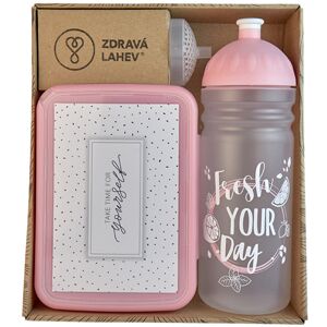 Inny producent Zestaw Zdrowy Bidon Fresh Różowy 0,7L + shaker Inny producent Zestaw Zdrowy Bidon Fresh Różowy 0,7L + shaker