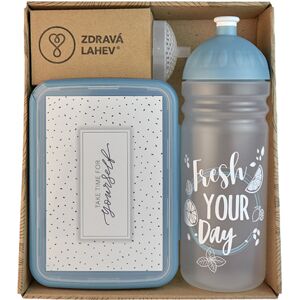 Inny producent Zestaw Zdrowy Bidon Fresh Szaro-nieb 0,7L + sitko Inny producent Zestaw Zdrowy Bidon Fresh Szaro-nieb 0,7L + sitko