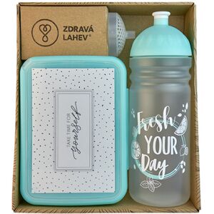 Inny producent Zestaw Zdrowy Bidon Fresh Turkusowy 0,7L + sitko Inny producent Zestaw Zdrowy Bidon Fresh Turkusowy 0,7L + sitko