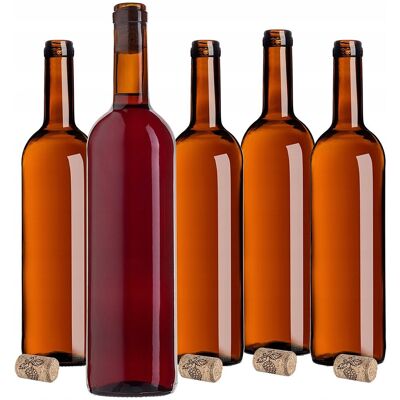 KADAX 30 szt BUTELKI SZKLANE NA WINO NALEWKI BUTELKA DO WINA 0,75L 750ML + KORKI KADAX 30 szt BUTELKI SZKLANE NA WINO NALEWKI BUTELKA DO WINA 0,75L 750ML + KORKI