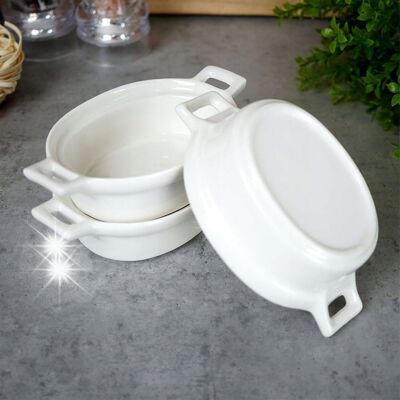 Artemis 3x Naczynie Zapiekania Żaroodporne Miska Miseczka Kokilka Porcelanowa 120ml Artemis 3x Naczynie Zapiekania Żaroodporne Miska Miseczka Kokilka Porcelanowa 120ml