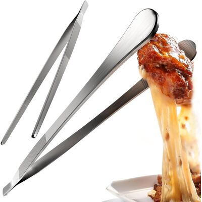 Inny producent 4smile Pęseta kucharska, zestaw 2 sztuk, 30 cm – wysokiej jakości pęseta kuchenna ze stali nierdzewnej, praktyczna pęseta do precyzyjnego chwytania .. Inny producent 4smile Pęseta kucharska, zestaw 2 sztuk, 30 cm – wysokiej jakości pęseta kuchenna ze stali nierdzewnej, praktyczna pęseta do precyzyjnego chwytania ..