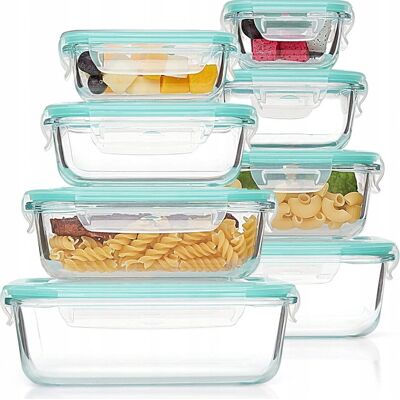 Inny producent 8x Szklane Pojemniki Na Żywność Lunchbox Pojemnik Na Żywność Do Kuchni Inny producent 8x Szklane Pojemniki Na Żywność Lunchbox Pojemnik Na Żywność Do Kuchni
