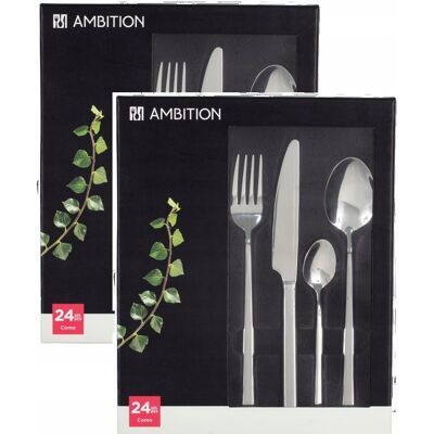 AMBITION ZESTAW SZTUĆCE COMO SREBRNE 48set 12osób AMBITION ZESTAW SZTUĆCE COMO SREBRNE 48set 12osób