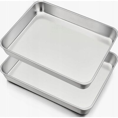 Inny producent BLACHY DO PIECZENIA 2 SZTUKI 31X24X5CM GŁĘBOKIE PROSTOKĄTNE STAL NIERDZEWNA Inny producent BLACHY DO PIECZENIA 2 SZTUKI 31X24X5CM GŁĘBOKIE PROSTOKĄTNE STAL NIERDZEWNA