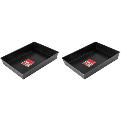 Inny producent Blachy do pieczenia Florina 36x25x6 cm czarne 2 szt. nieprzywierające Inny producent Blachy do pieczenia Florina 36x25x6 cm czarne 2 szt. nieprzywierające