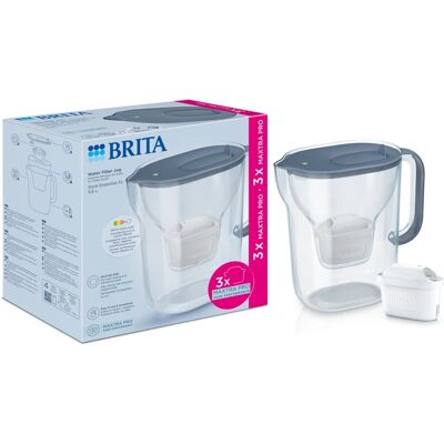 Brita Dzbanek Style Essential XL ciemnoniebieski + 3 wkłady filtrujące MAXTRAPRO Pure Performance Brita Dzbanek Style Essential XL ciemnoniebieski + 3 wkłady filtrujące MAXTRAPRO Pure Performance