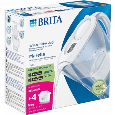 Brita Dzbanek z filtrem Marella biały + 4 MAXTRA PRO Pure Performance Brita Dzbanek z filtrem Marella biały + 4 MAXTRA PRO Pure Performance
