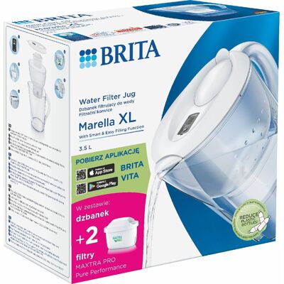 Brita Dzbanek z filtrem Marella XL biały + 2 MAXTRA PRO Pure Performance Brita Dzbanek z filtrem Marella XL biały + 2 MAXTRA PRO Pure Performance