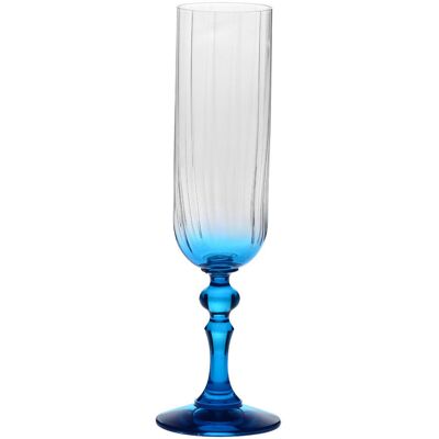 Cieniowane kieliszki do szampana KROSNO BUBBLE z niebieską nóżką 200 ml 2szt Cieniowane kieliszki do szampana KROSNO BUBBLE z niebieską nóżką 200 ml 2szt