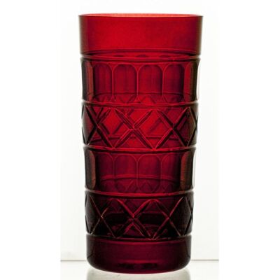Crystal Julia Szklanki kryształowe wysokie 6 sztuk rubinowe Crystal Julia Szklanki kryształowe wysokie 6 sztuk rubinowe