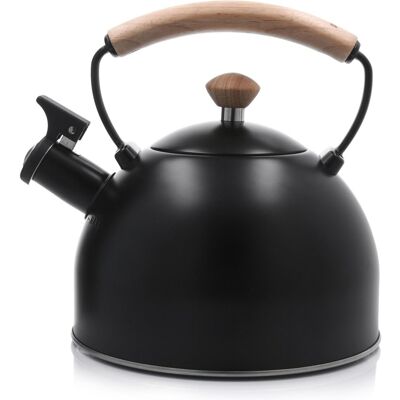 Czajnik Z Gwizdkiem 2,5 L Czarny Indukcja Scandi DUKA Czajnik Z Gwizdkiem 2,5 L Czarny Indukcja Scandi DUKA